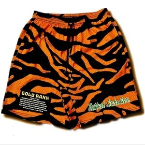 Men's Gold Rank Athletics INSTINCT Safari Mesh Above Knee Athletic Shorts Large